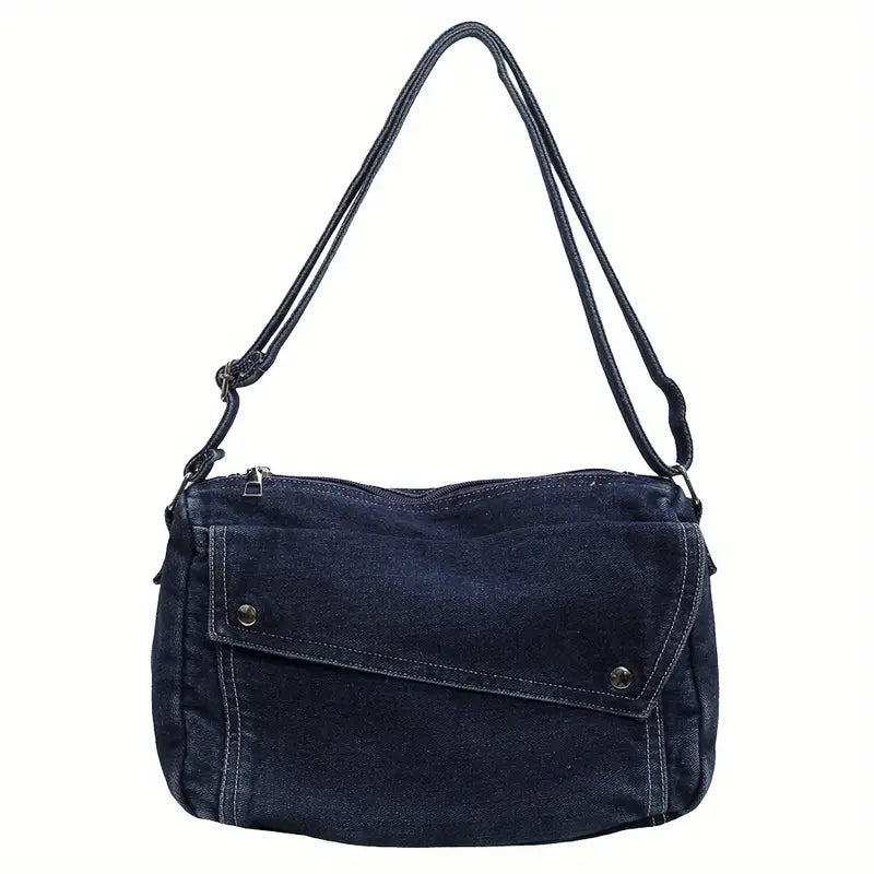 Kendra | Denim Crossbody Messenger Bag