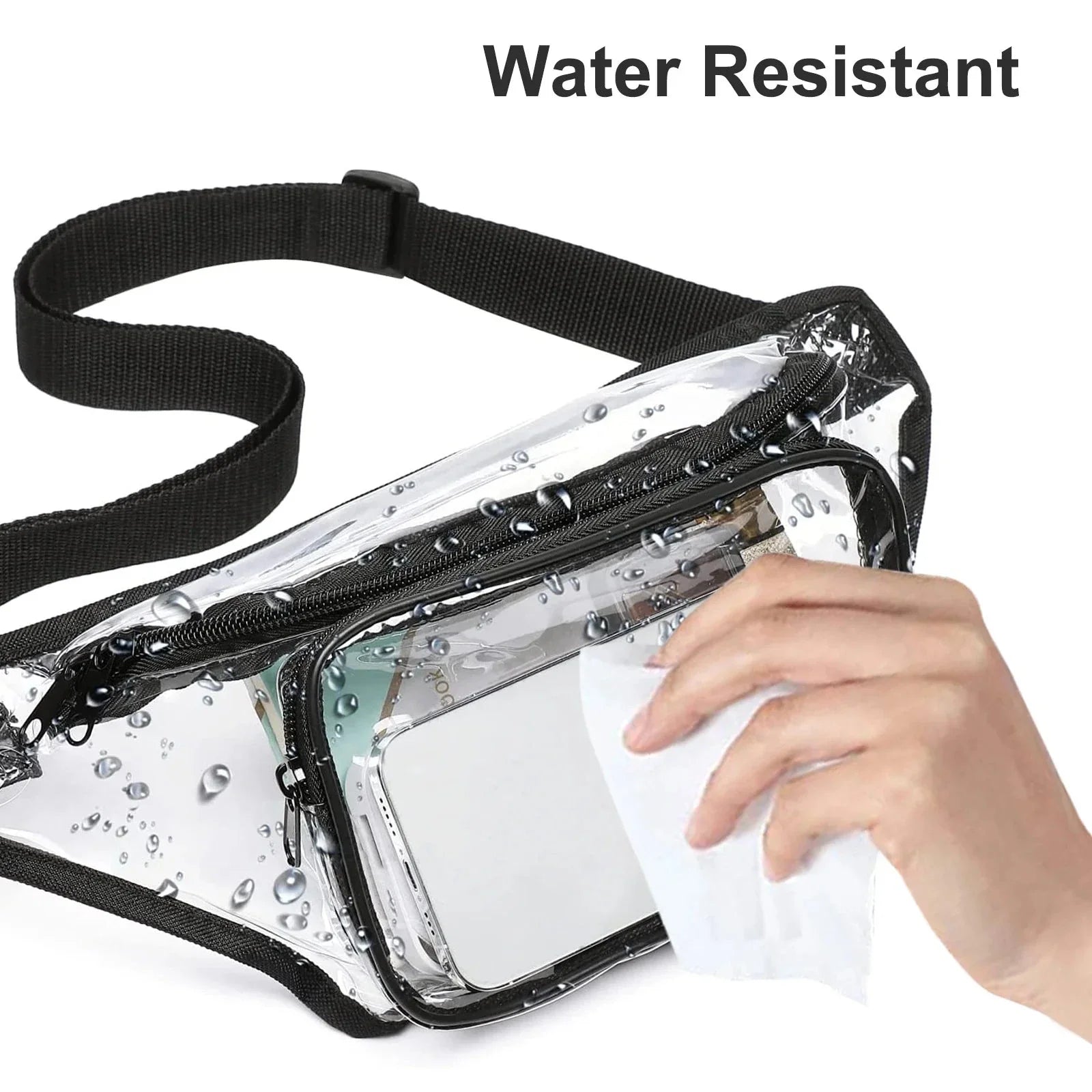 Destine | Clear Stadium Approved Waterproof Crossbody Bum Bag
