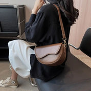 Amina | Women's Vintage Leather Crossbody Saddle Handbag