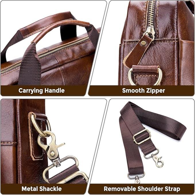 Remington | Men's Genuine Leather Large Crossbody Messenger Travel Bag