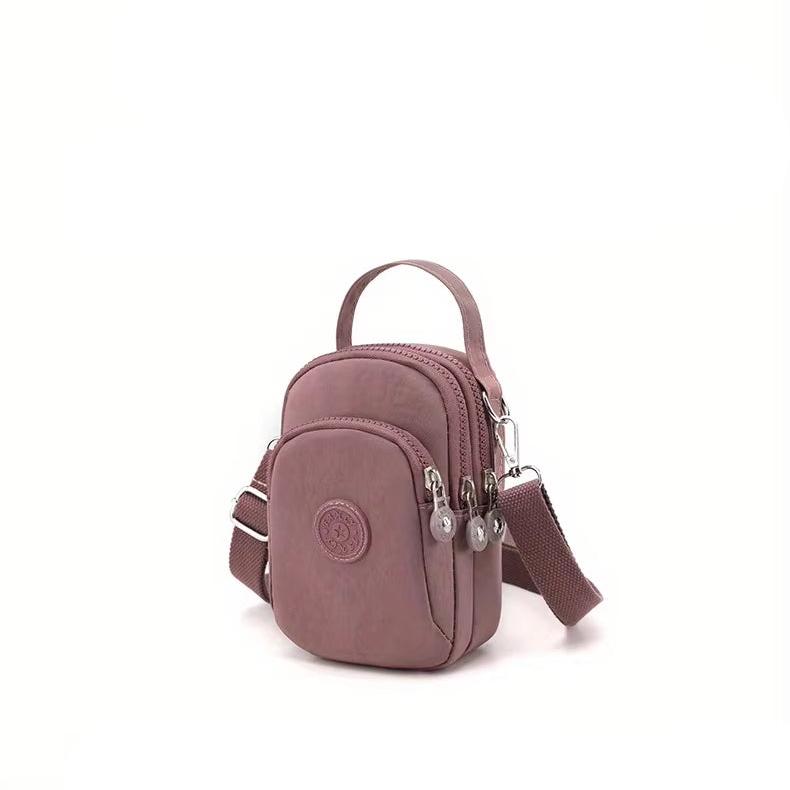 Mylah | Minimalist Solid Nylon Crossbody Small Handbag