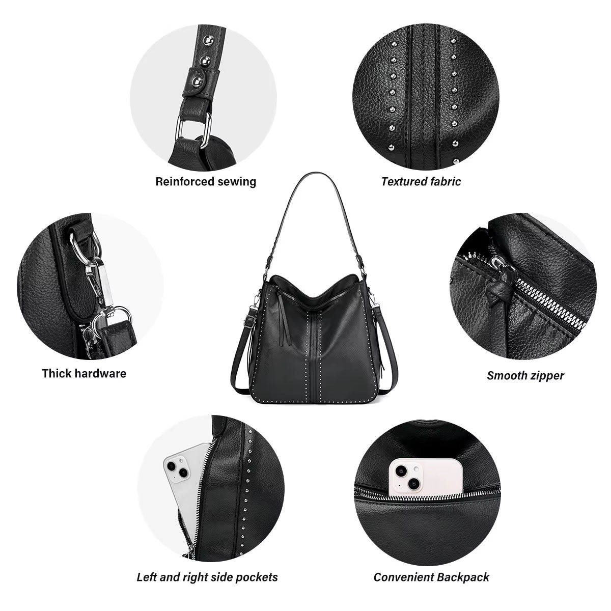 Makenzie | Bold & Stylish Vintage Crossbody Messenger Handbag