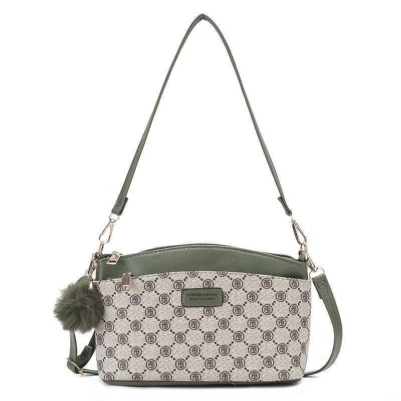Anaya | Lozenge Print Women's Crossbody Leather Bag