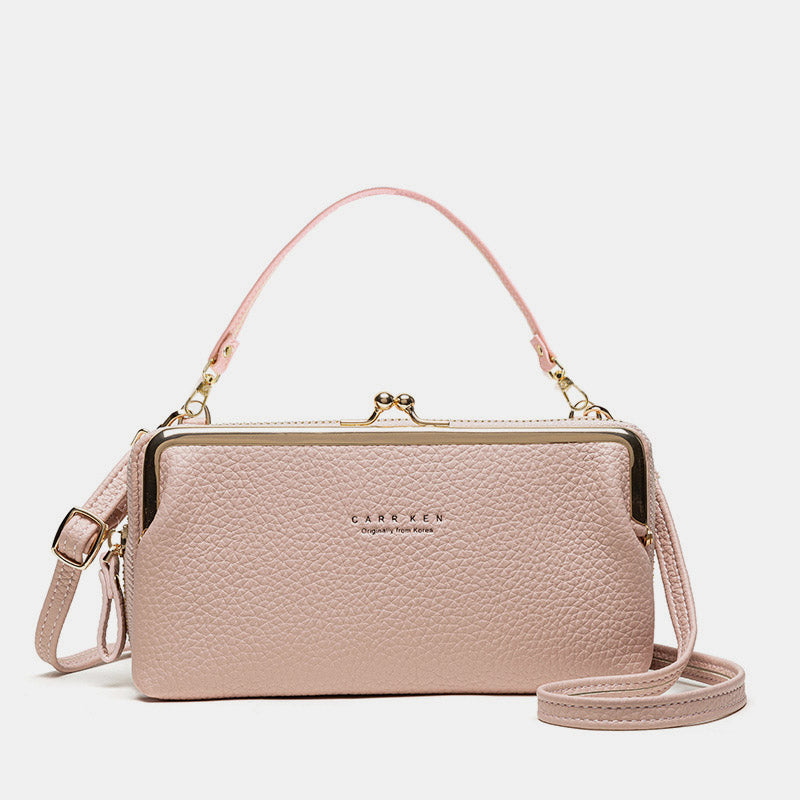 Spacious and Versatile Kiss-lock Crossbody Phone Bag