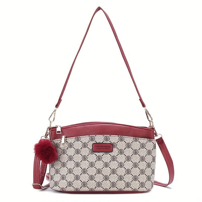 Anaya | Lozenge Print Women's Crossbody Leather Bag