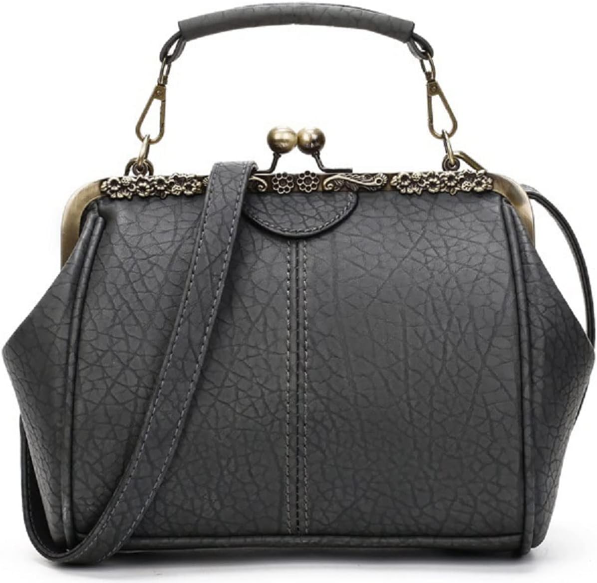 Nia | Vintage Kiss-Lock Crossbody Bag