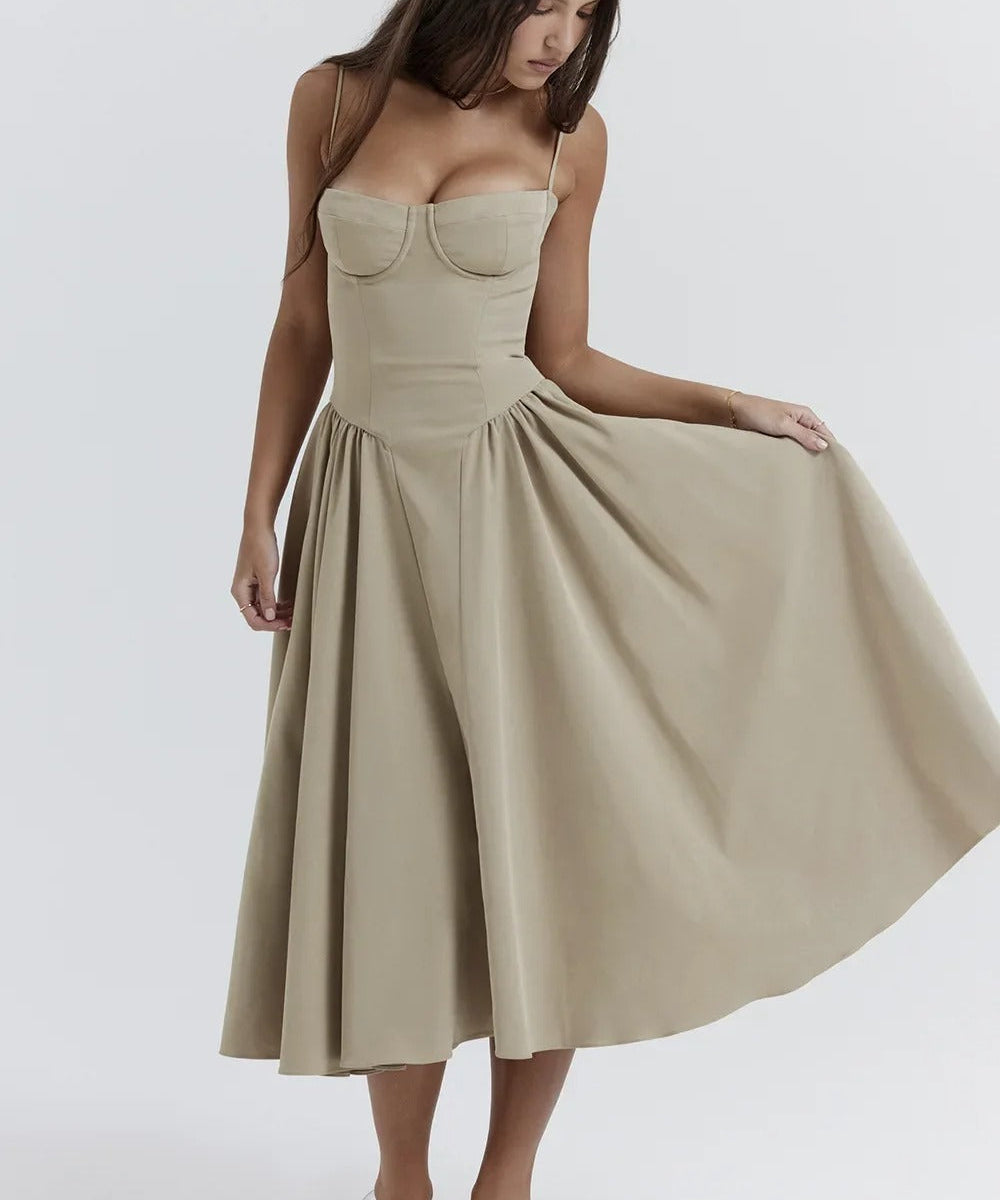 Tanya | Sophisticated Sleeveless Corset Dress