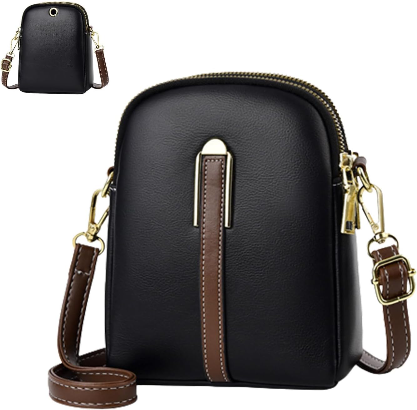 Sicily | Lychee Leather Mini Crossbody Bag