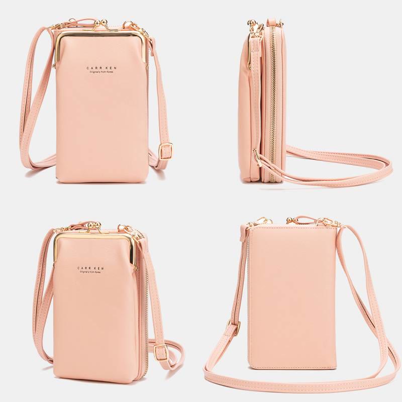 Versatile Large Capacity Kiss-Lock Handbag for Your Phone