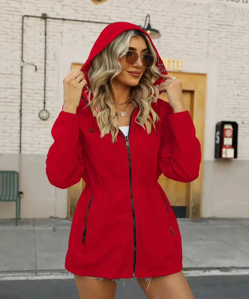 Ellah | Trendy Floral Print Summer Hoddie Jacket