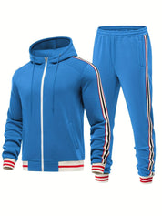 JUDE | Stylish 2-Piece Striped Tracksuit Ensemble