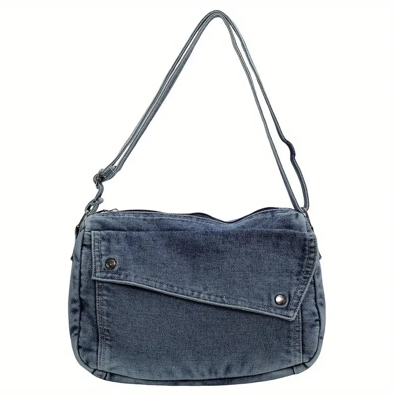 Kendra | Denim Crossbody Messenger Bag