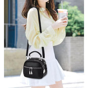 Kaeli | Small Compact Multi-Zip Crossbody Handbag