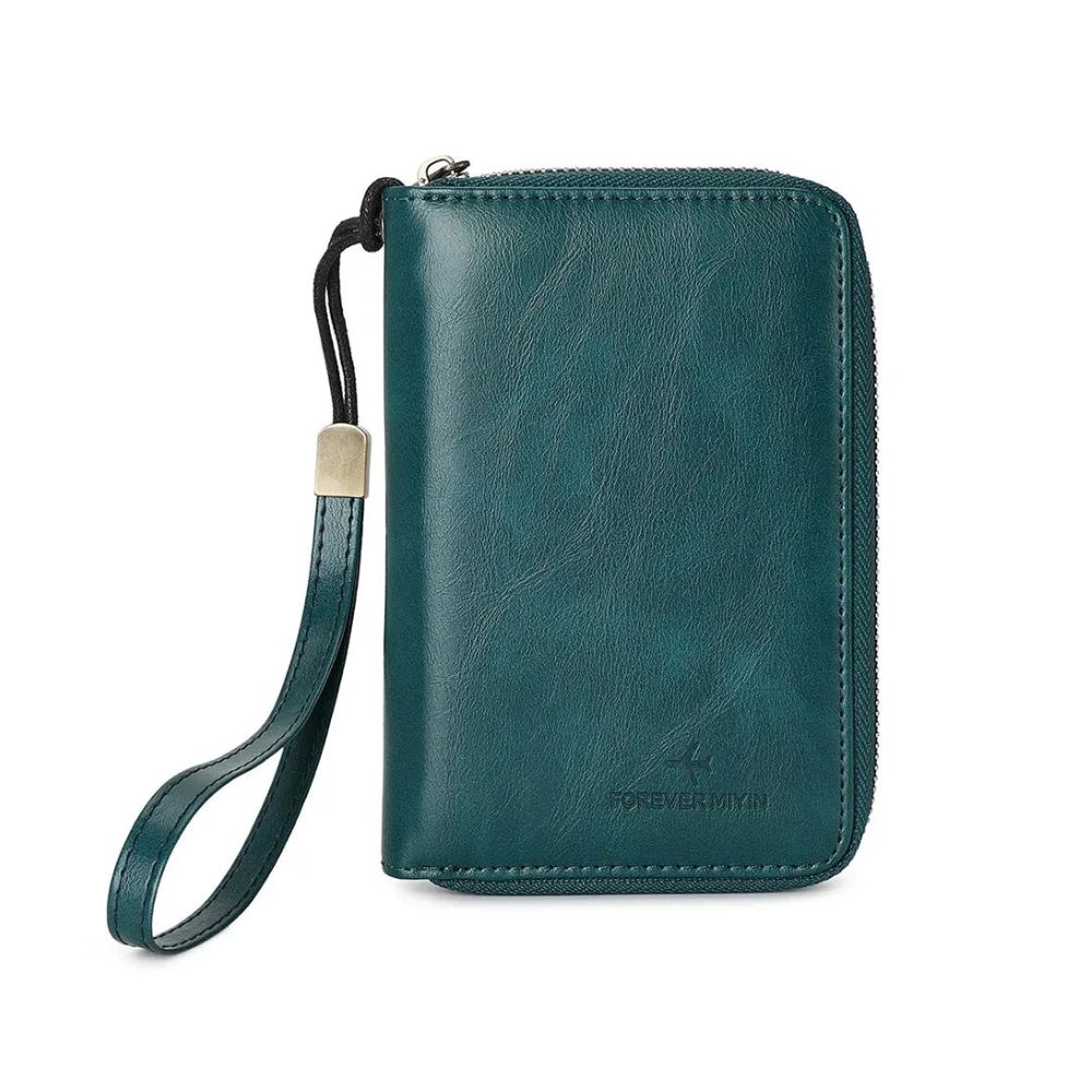 Samira | RFID Blocking Passport Holder Travel Wallet with Wrist Strap