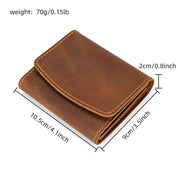 Zhuri | Vintage Bifold Cow Leather Travel Wallet with Snap Button