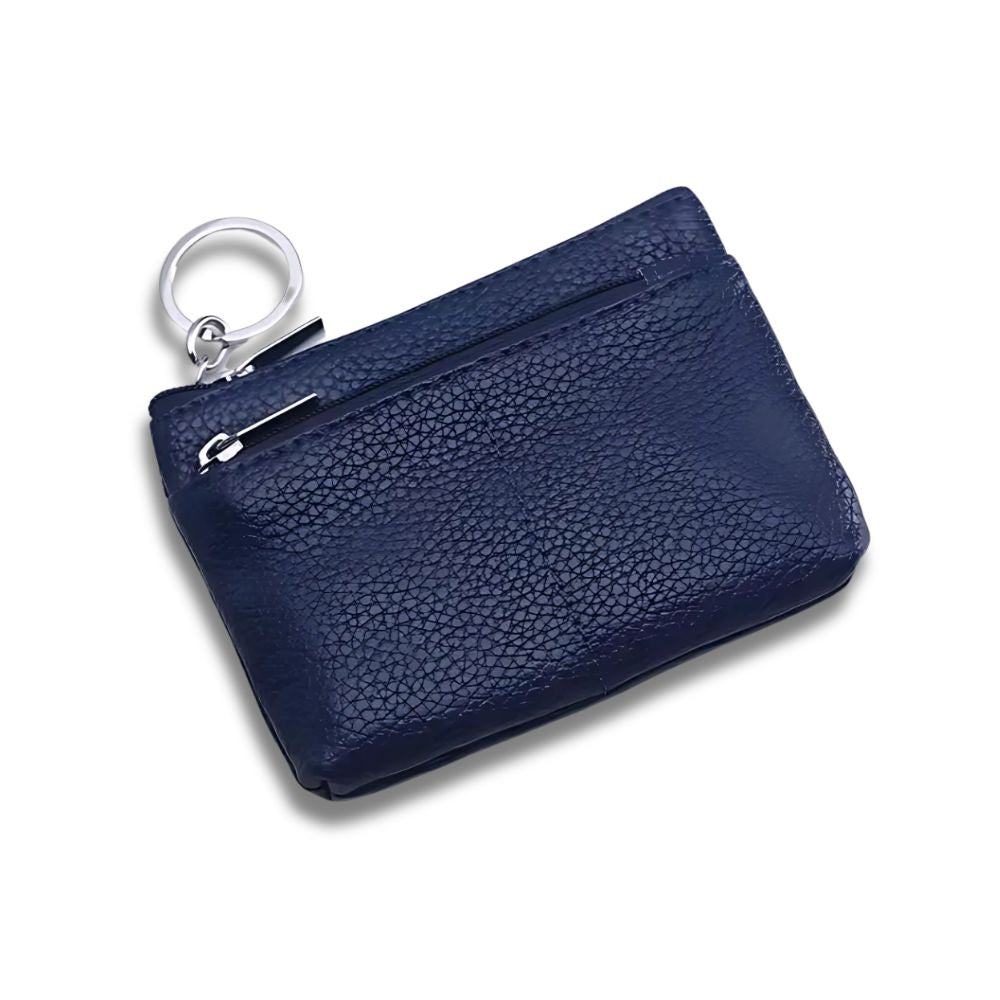 Linda | Compact Genuine Leather Travel Pouch Wallet with Key Holder