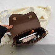 Amina | Women's Vintage Leather Crossbody Saddle Handbag