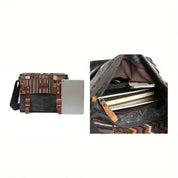 Jude | Vintage Striped Pattern Canvas Crossbody Messenger Bag