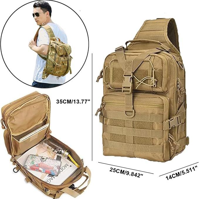 Sincere | Men's Tactical Large Travel Crossbody Sling Bag