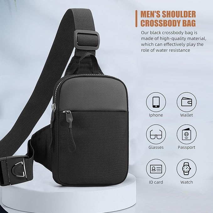 Braxton | Waterproof Canvas Crossbody Sling Bag for Travel & Hiking
