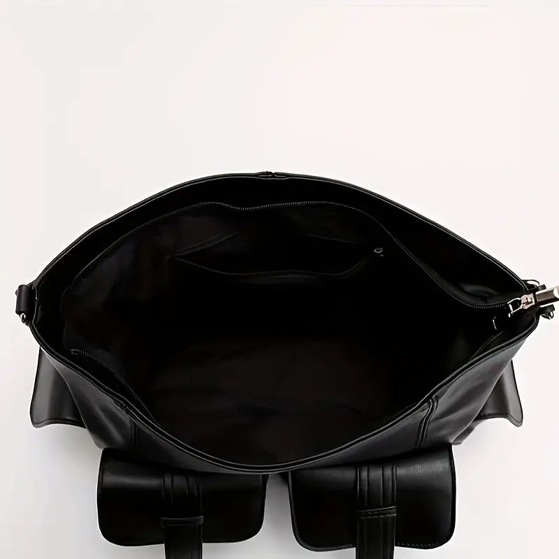Jayceon | Large Capacity Punk Motorcycle Leather Crossbody Messenger Bag