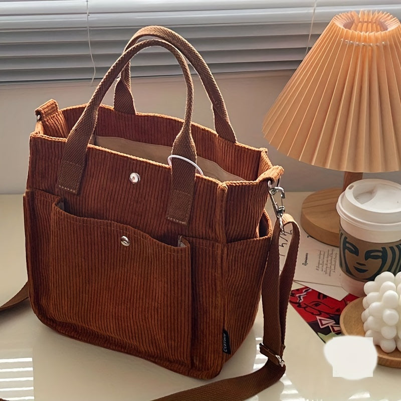 Leilany | Striped Corduroy Crossbody Bag