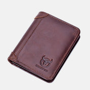 Luxury RFID-Enabled Large Capacity Genuine Leather Bifold Wallet