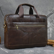Barrett | Cowhide Leather Crossbody Messenger Work Laptop Handbag