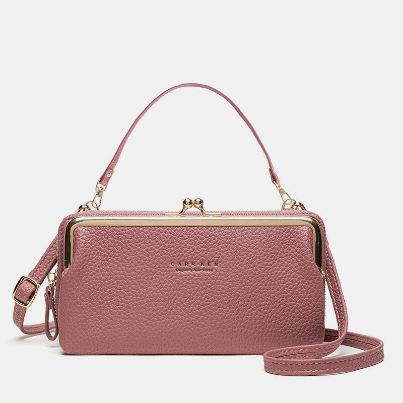 Spacious and Versatile Kiss-lock Crossbody Phone Bag