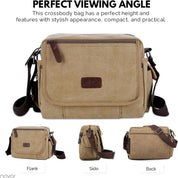 Rowan | Vintage Canvas Crossbody Messenger Bag