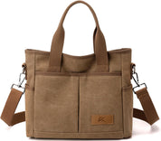 Mavis | Multi-Pocket Canvas Crossbody Bag