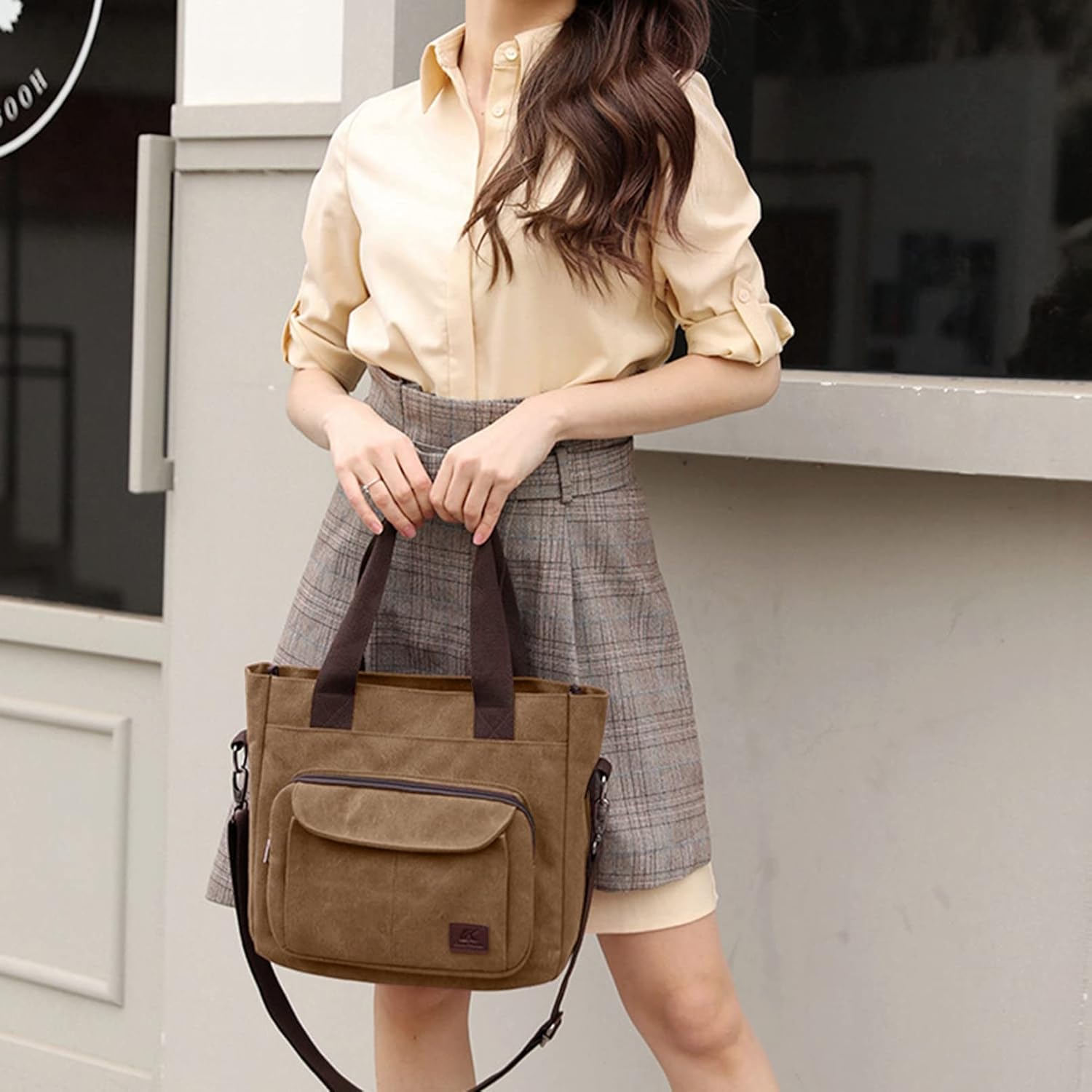 Love | Fashionable Multi-Pocket Canvas Crossbody Bag