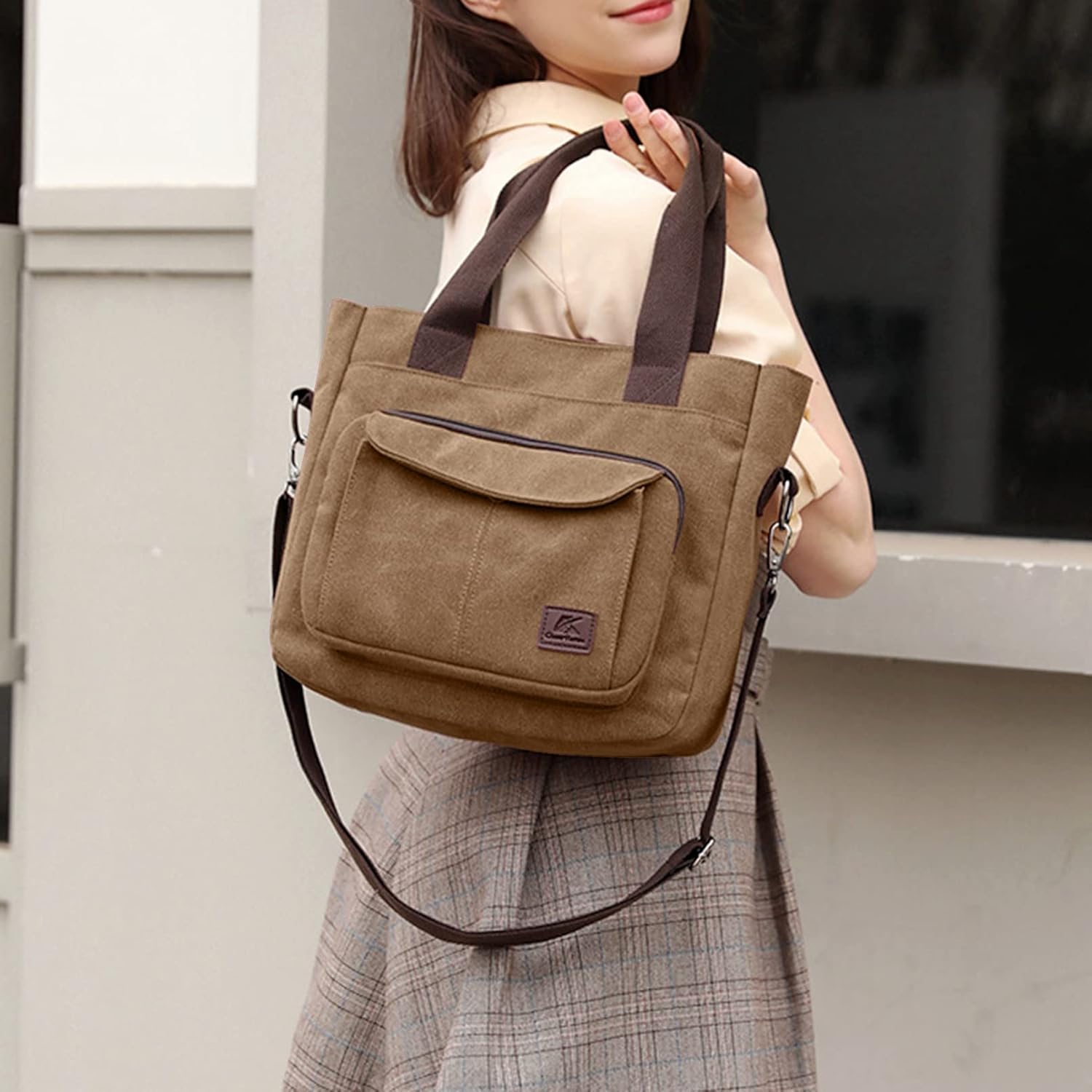Love | Fashionable Multi-Pocket Canvas Crossbody Bag