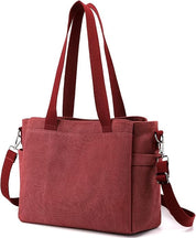 Nyomi | Multi-Pocket Canvas Crossbody Tote Bag
