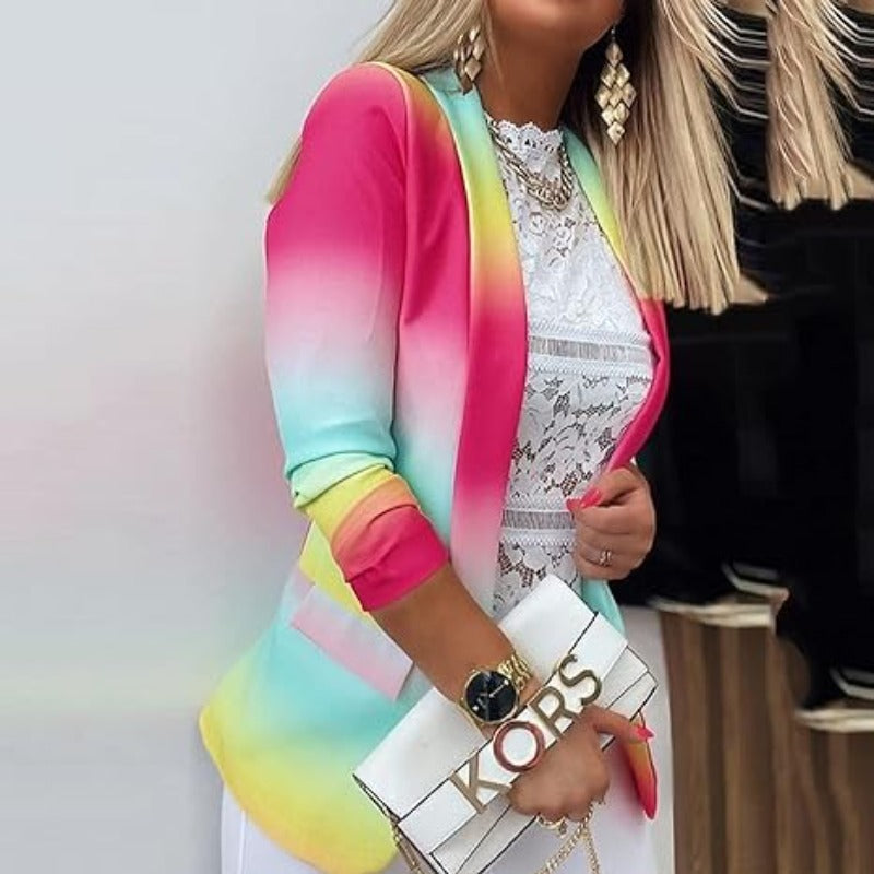 Thanea | Women's Long Sleeve Tie Dye Blazer