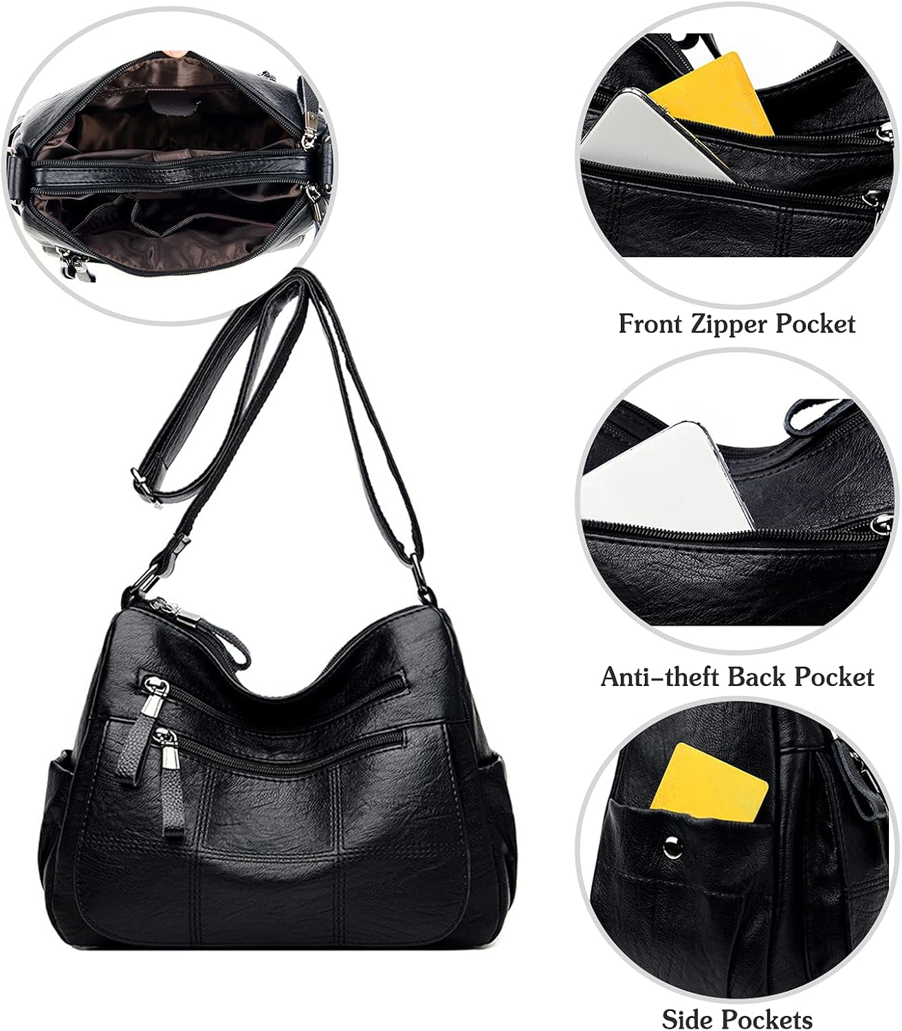 Brynleigh | Multi-Pocket Vintage-Inspired Crossbody Sling Bag