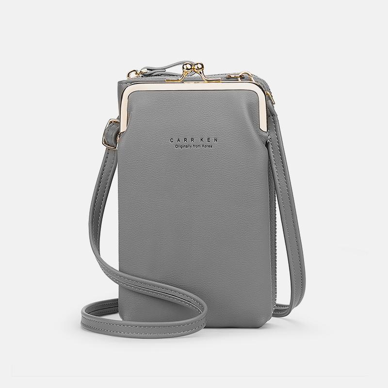 Versatile Large Capacity Kiss-Lock Handbag for Your Phone