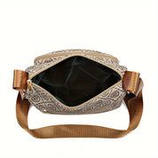 Alayah | Retro Letter Print Crossbody Bag