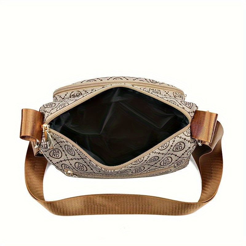 Alayah | Retro Letter Print Crossbody Bag