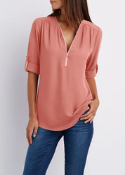 Sophia | Elegant V-Neck Blouse