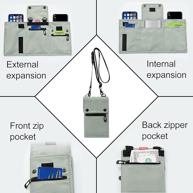 Kamari | Waterproof Folding Crossbody Passport Holder Travel Wallet