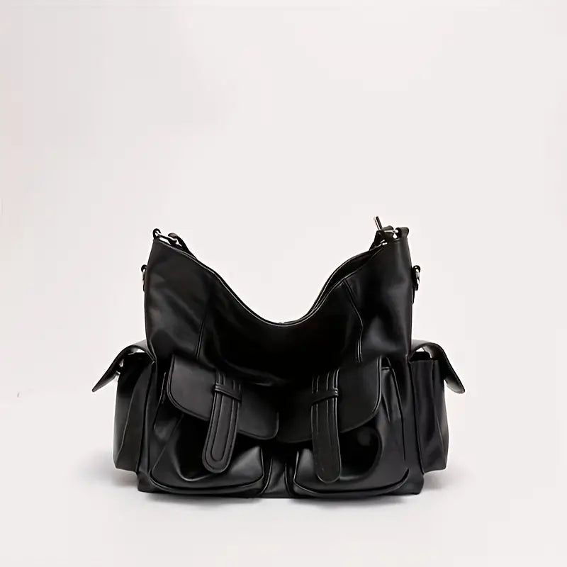 Jayceon | Large Capacity Punk Motorcycle Leather Crossbody Messenger Bag