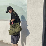 Cleo | Vintage Canvas Large Crossbody Messenger Bag