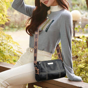 Leyla | Compact Triple-Zip Crossbody Bag