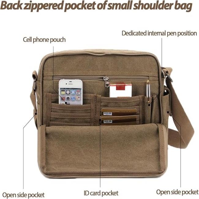 Boone | Men's Canvas Crossbody Messenger Travel Bag