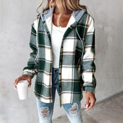 Emilia | Trendy and Cozy Checkered Outerwear Jacket