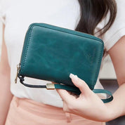 Samira | RFID Blocking Passport Holder Travel Wallet with Wrist Strap