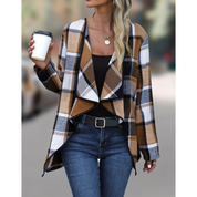 Women's Checked Long Sleeve Blazer | Stylish