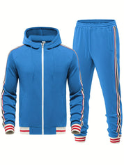 JUDE | Stylish 2-Piece Striped Tracksuit Ensemble