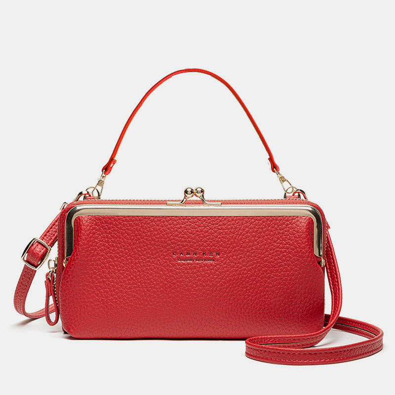 Spacious and Versatile Kiss-lock Crossbody Phone Bag
